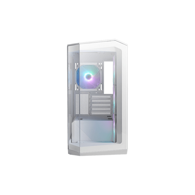 GABINETE MSI (MAG PANO M100R PZ WHITE)BLANCO,VIDRIO TEMPLADO,4*VENTILADOR ARGB,MICRO ATX,SIN FUENTE image 2